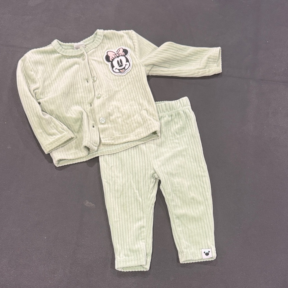 Disney Mint Green Baby Set with Minnie Mouse